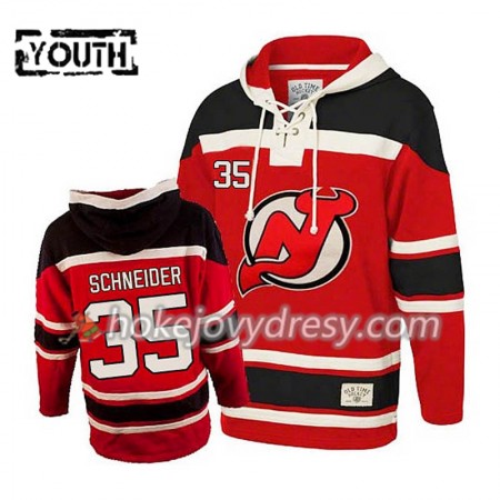 New Jersey Devils Cory Schneider 35 Červená Sawyer Mikiny Hooded - Dětské